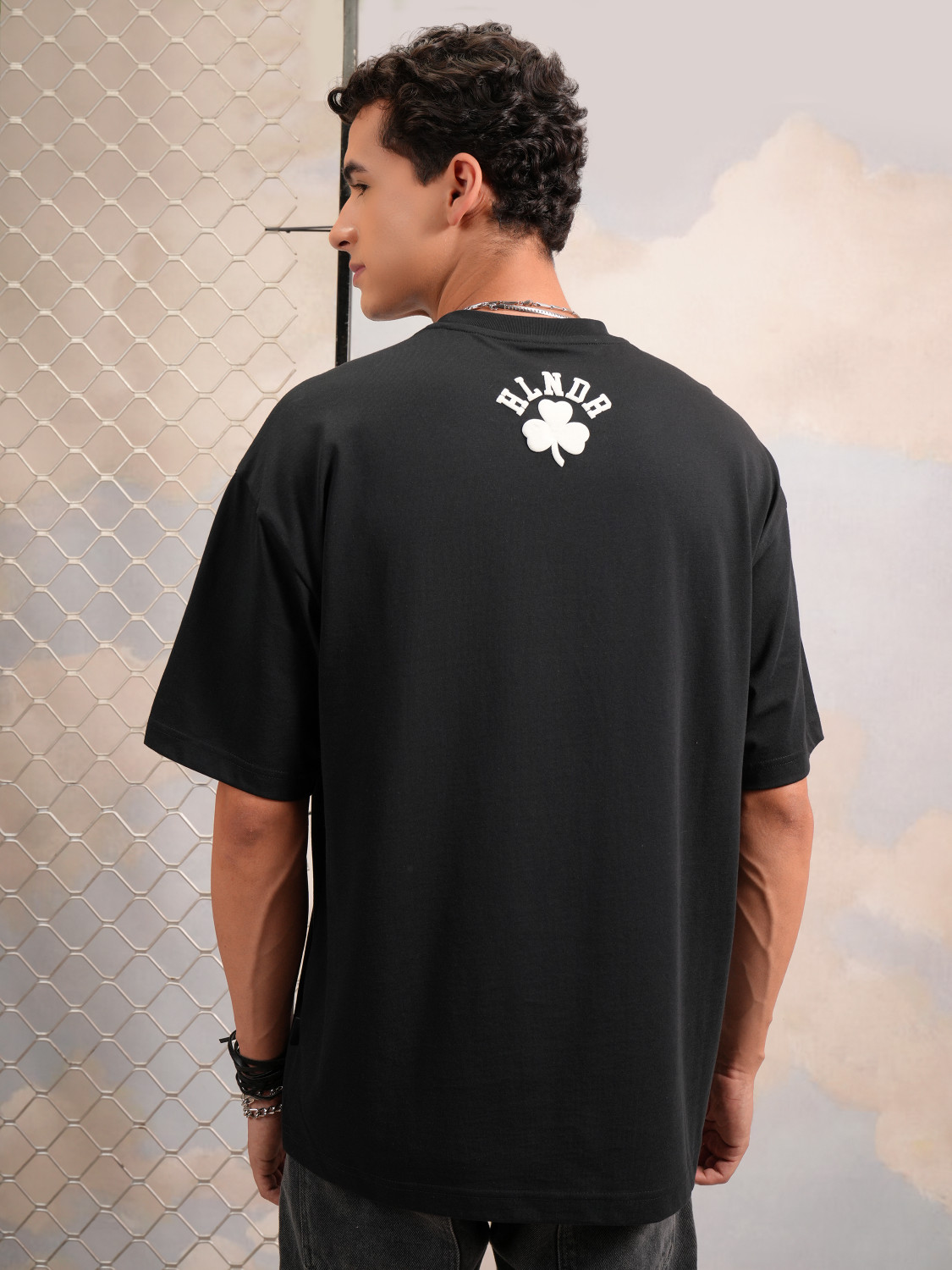 Image of HIGHLANDER Printed, Typography Men Round Neck Black T-Shirt