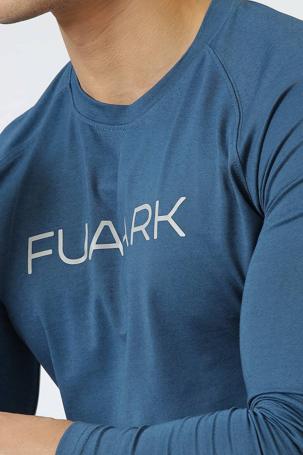 FuaarK Printed Men Round Neck Light Blue T-Shirt - Image 4