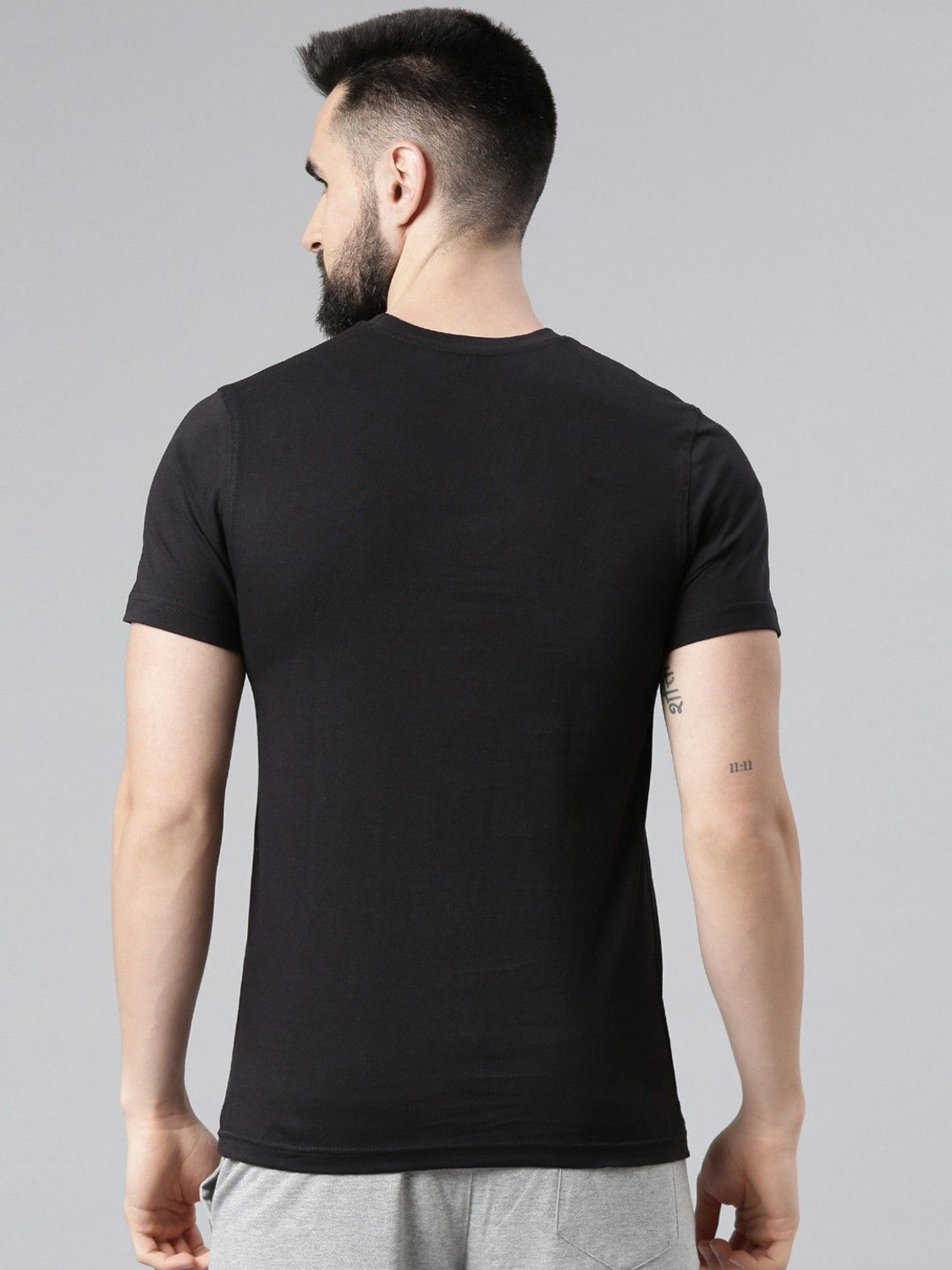 Image of Force NXT Solid Men Round Neck Multicolor T-Shirt