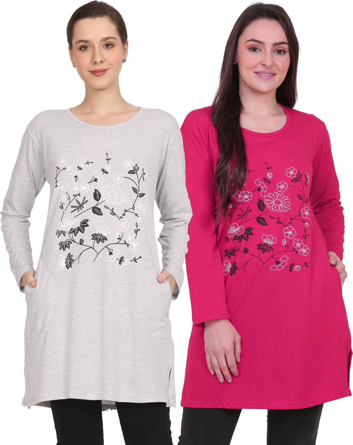 Ddaspration Floral Print Women Round Neck Multicolor T-Shirt