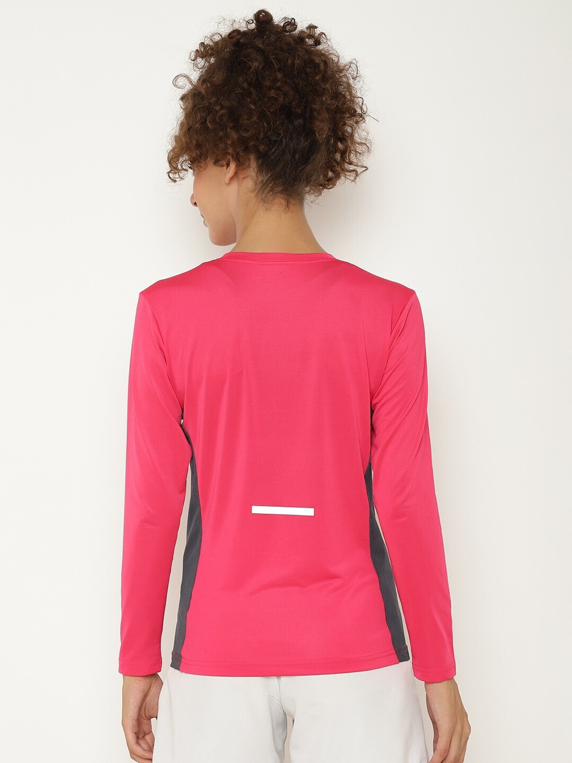 Image of CHKOKKO Solid Women Round Neck Pink T-Shirt