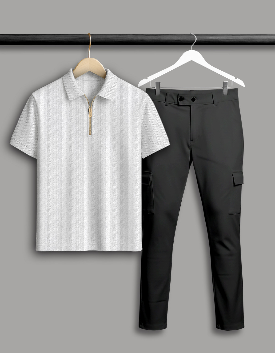 Image of COMBRAIDED Self Design Men Track Suit
