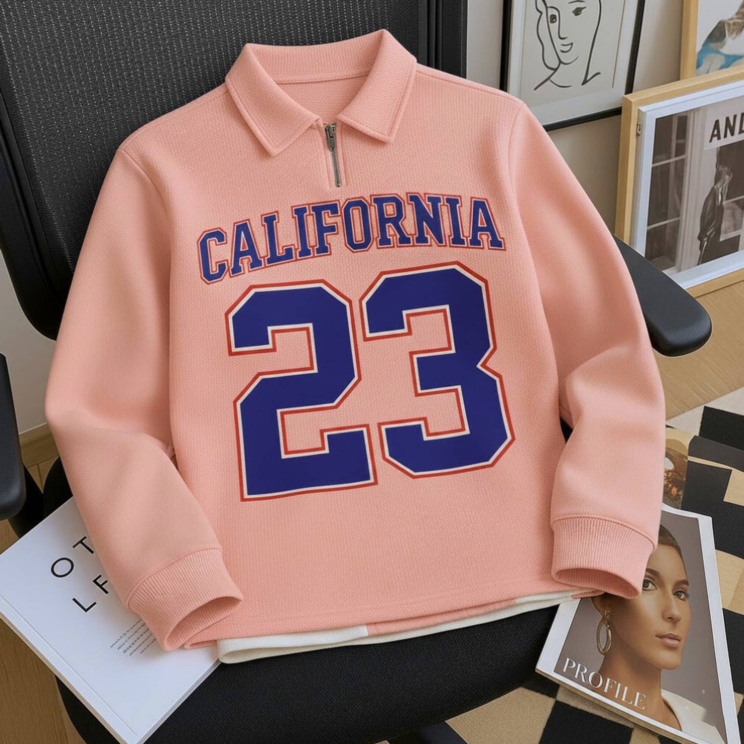 Try Men Pink Polo Neck T-Shirt - Image 1