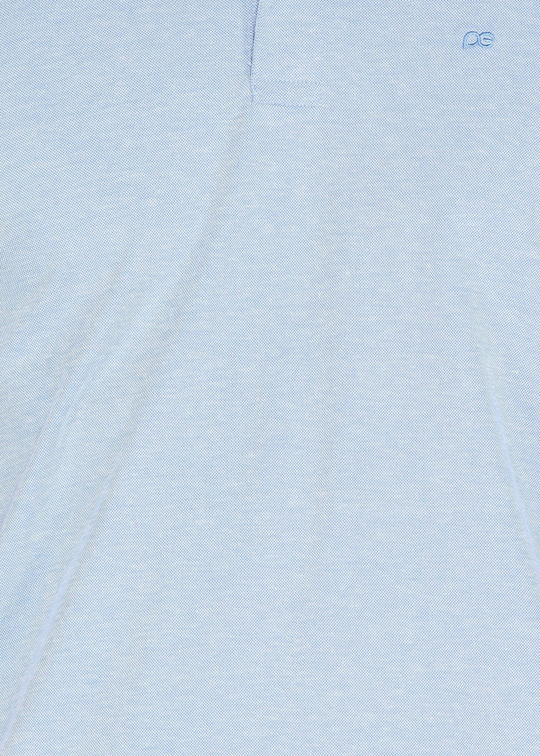 Image of PETER ENGLAND Checkered Men Polo Neck Blue T-Shirt