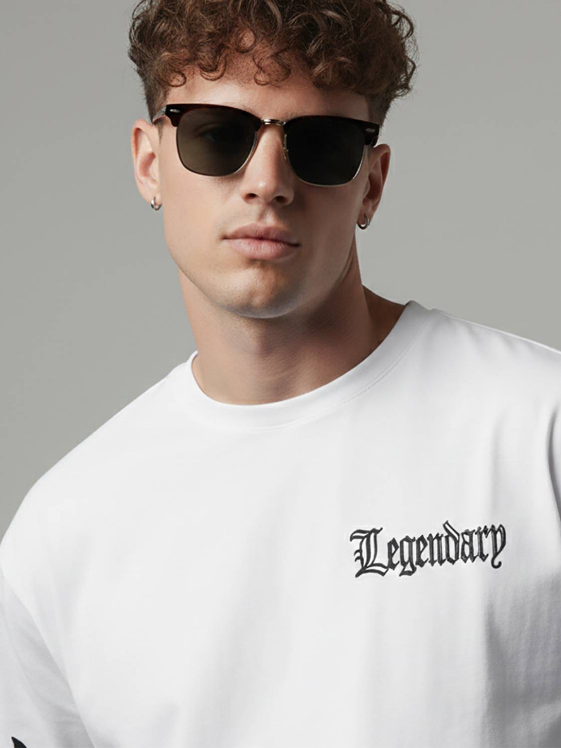 Youthfashion Men Round Neck White T-Shirt - Image 4