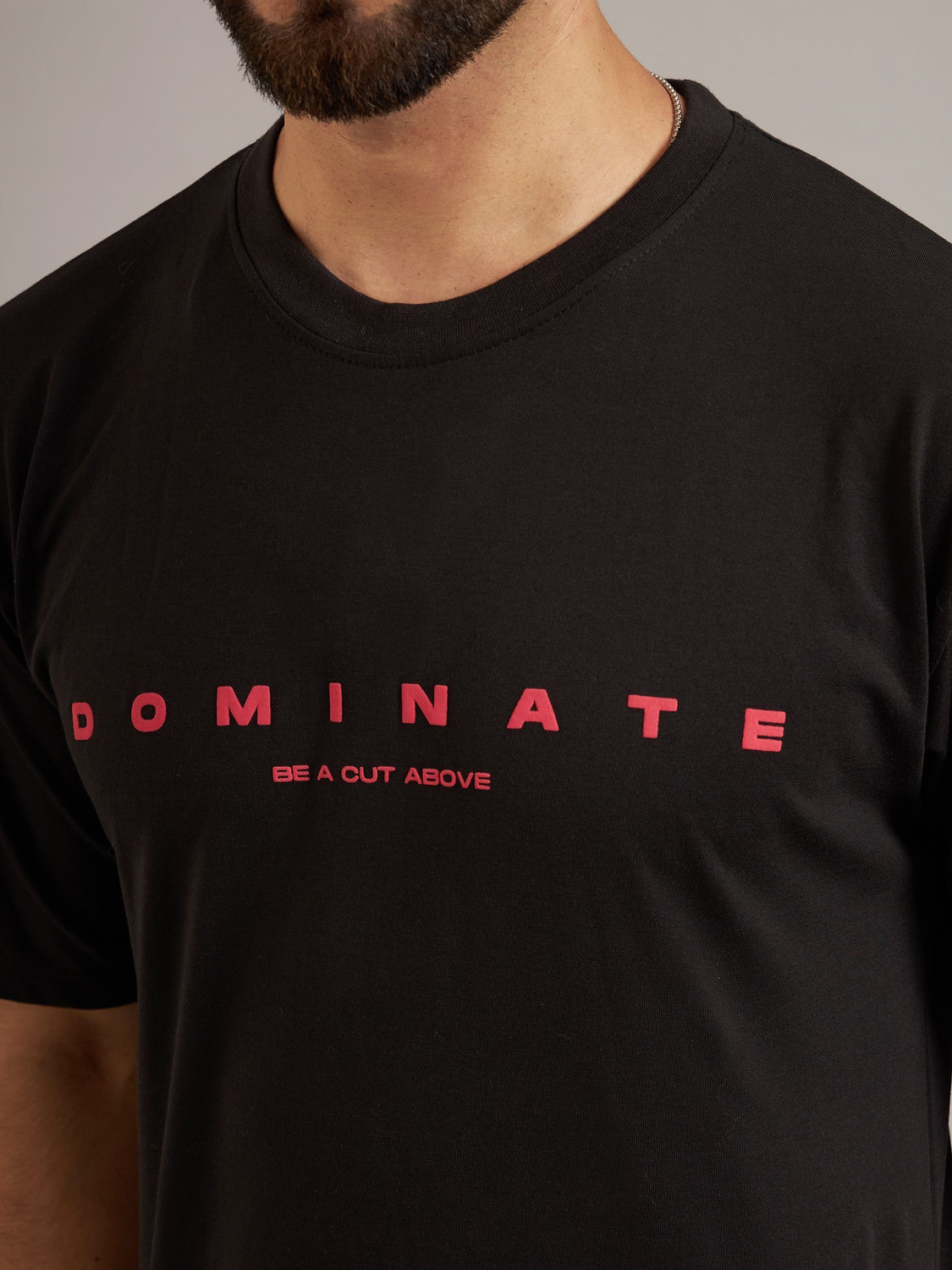 Image of HEATHEX Printed Men Round Neck Black T-Shirt