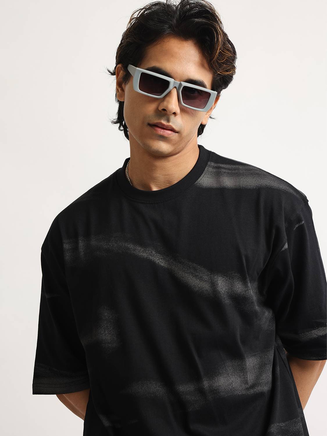 MANIAC Printed Men Round Neck Black T-Shirt - Image 2