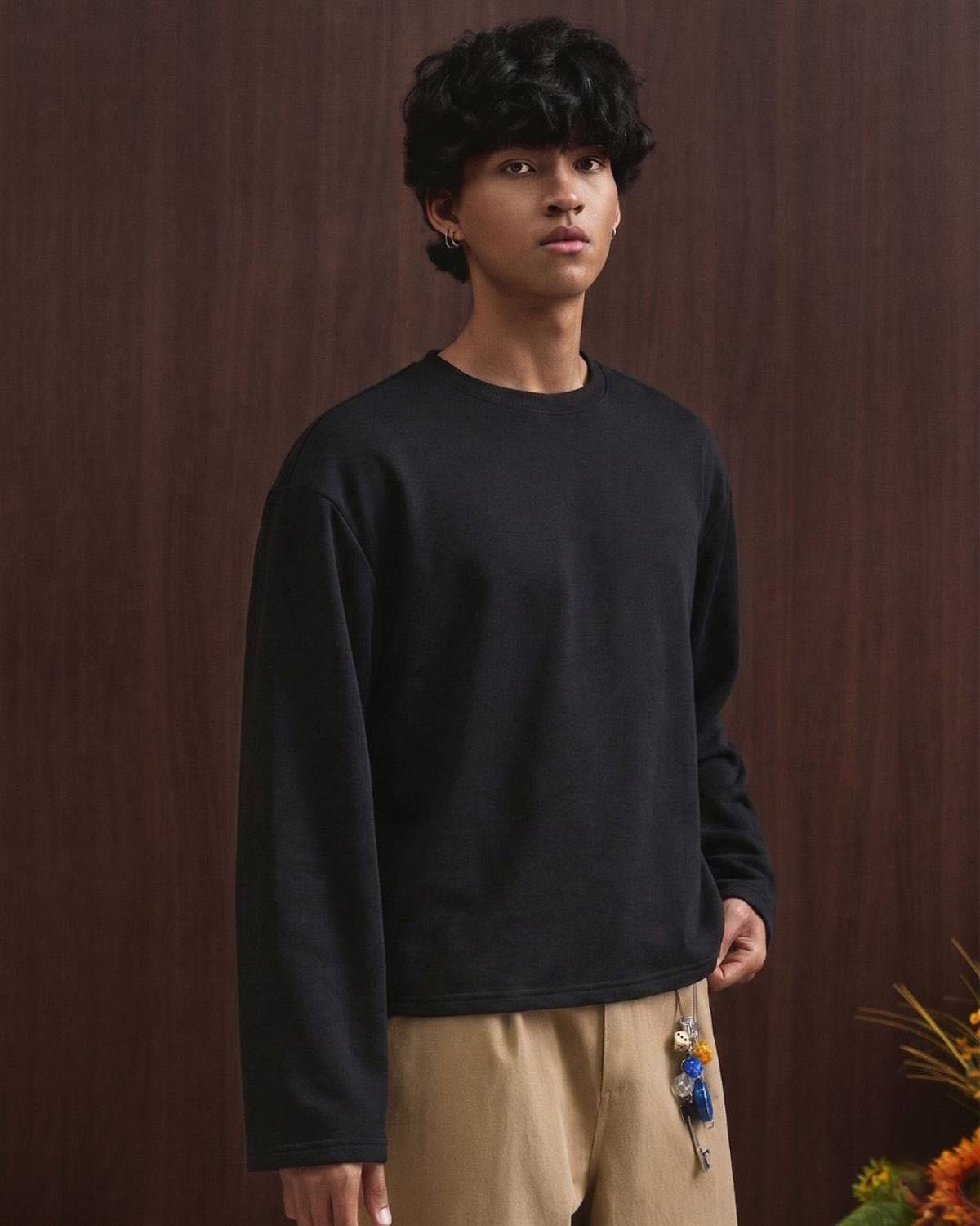Cloth N Code Black Men's Crew Neck T-Shirt - Image 4