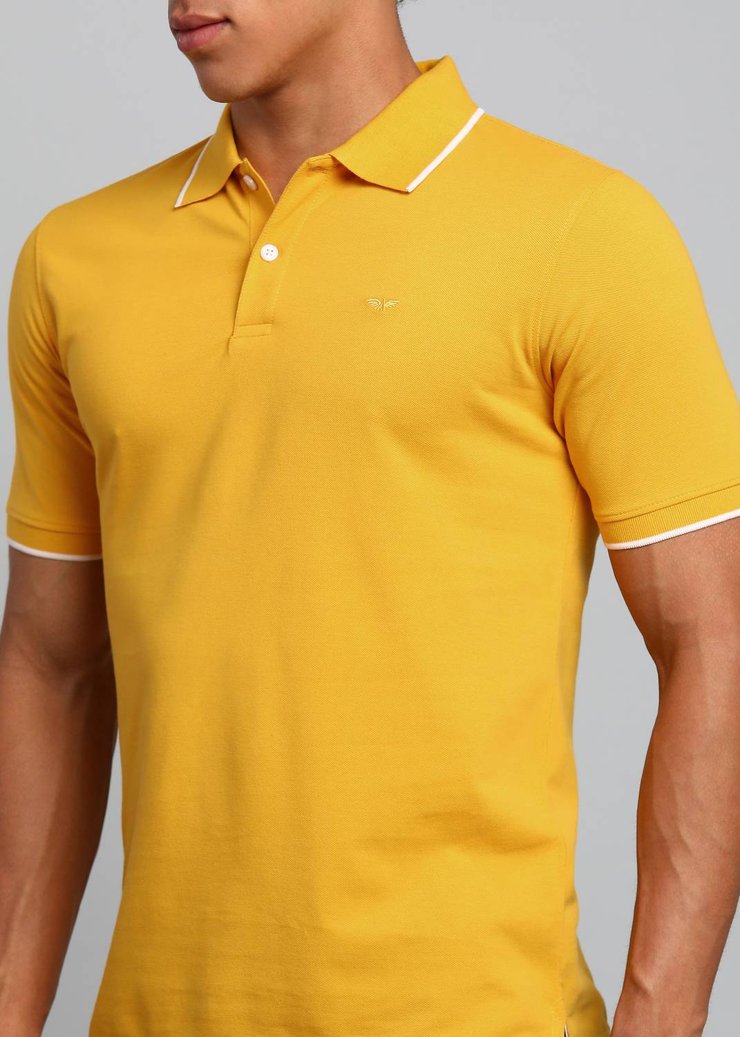 PARK AVENUE Yellow Polo Neck T-Shirt - Image 5