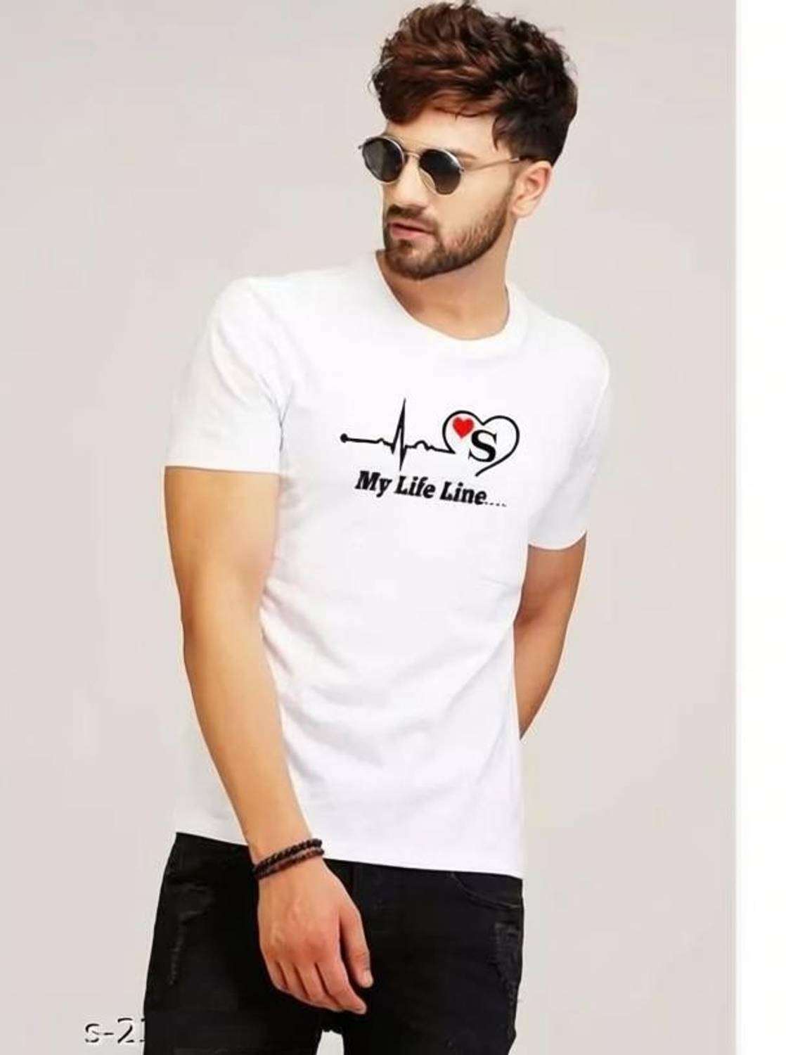 ApheFashion Printed Men Round Neck White T-Shirt