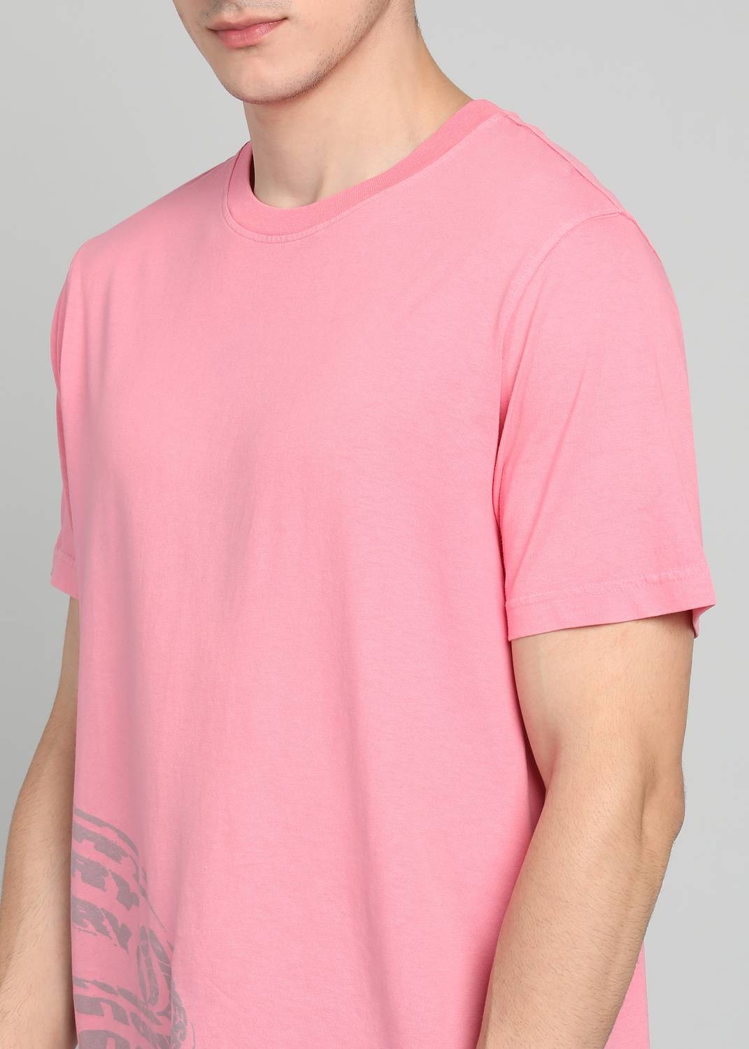 DIESEL Printed Men Round Neck Pink T-Shirt - Buy DIESEL Printed