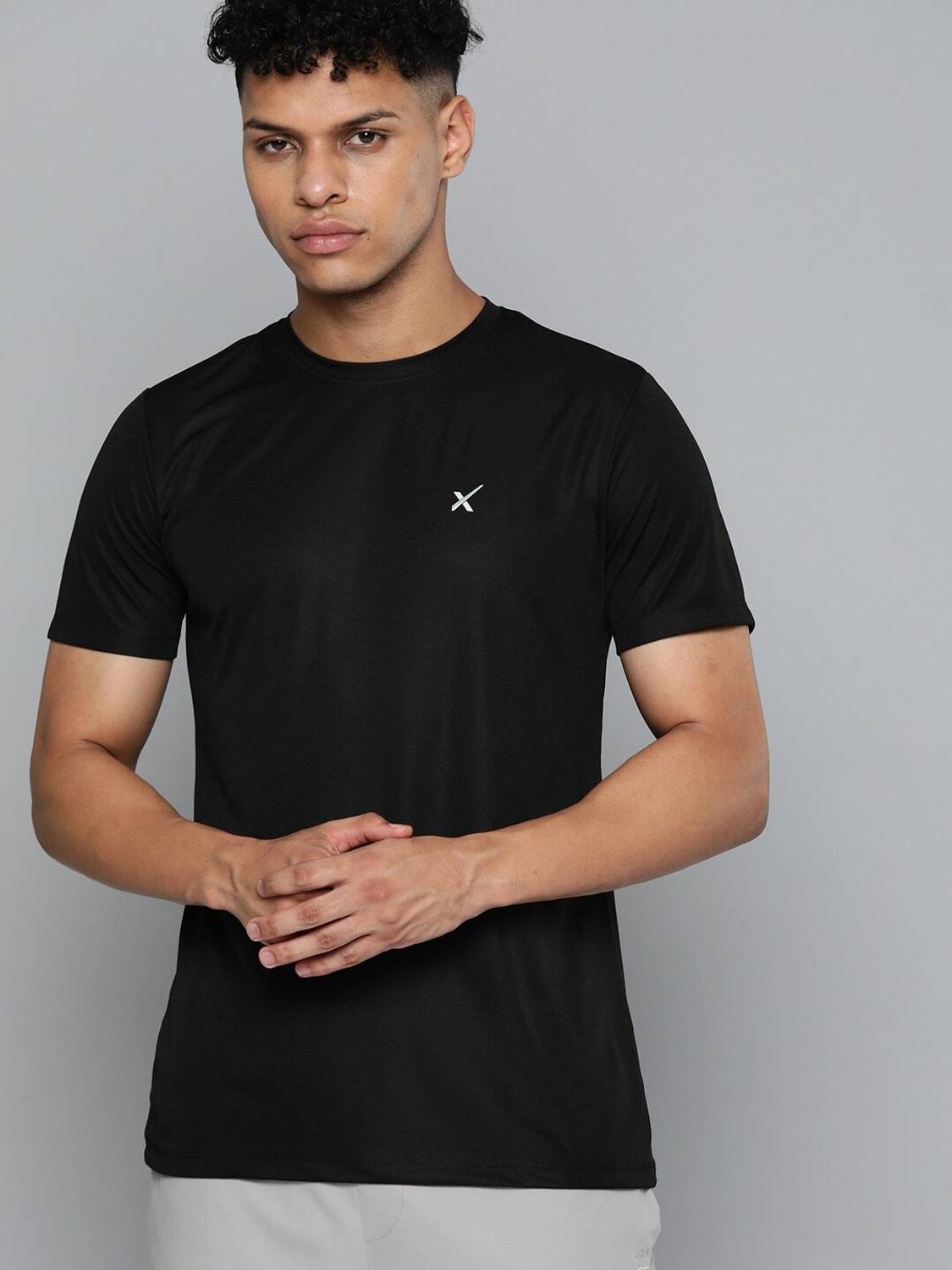 HRX by Hrithik Roshan Black Round Neck T-Shirt - Image 1