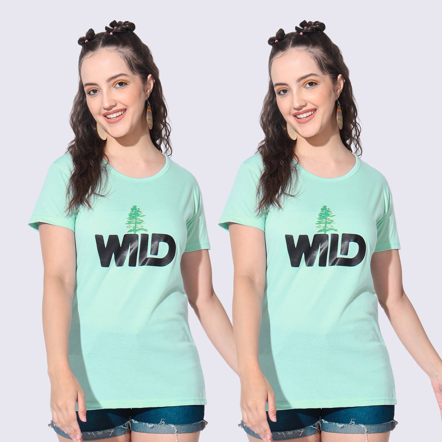 BUDAPEST Printed Women Round Neck Multicolor T-Shirt