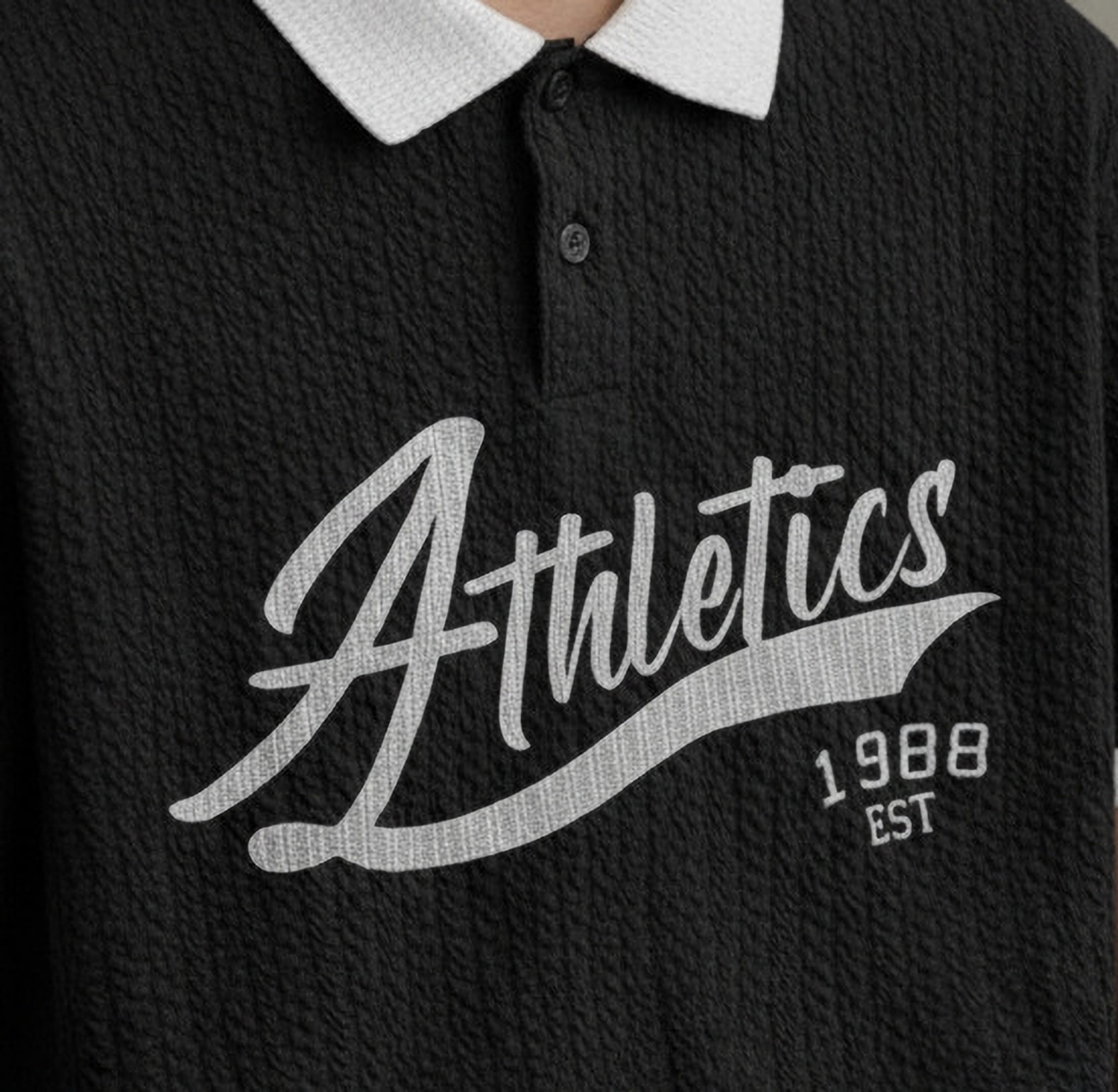 Image of Try This Typography Men Polo Neck Black, Gold T-Shirt