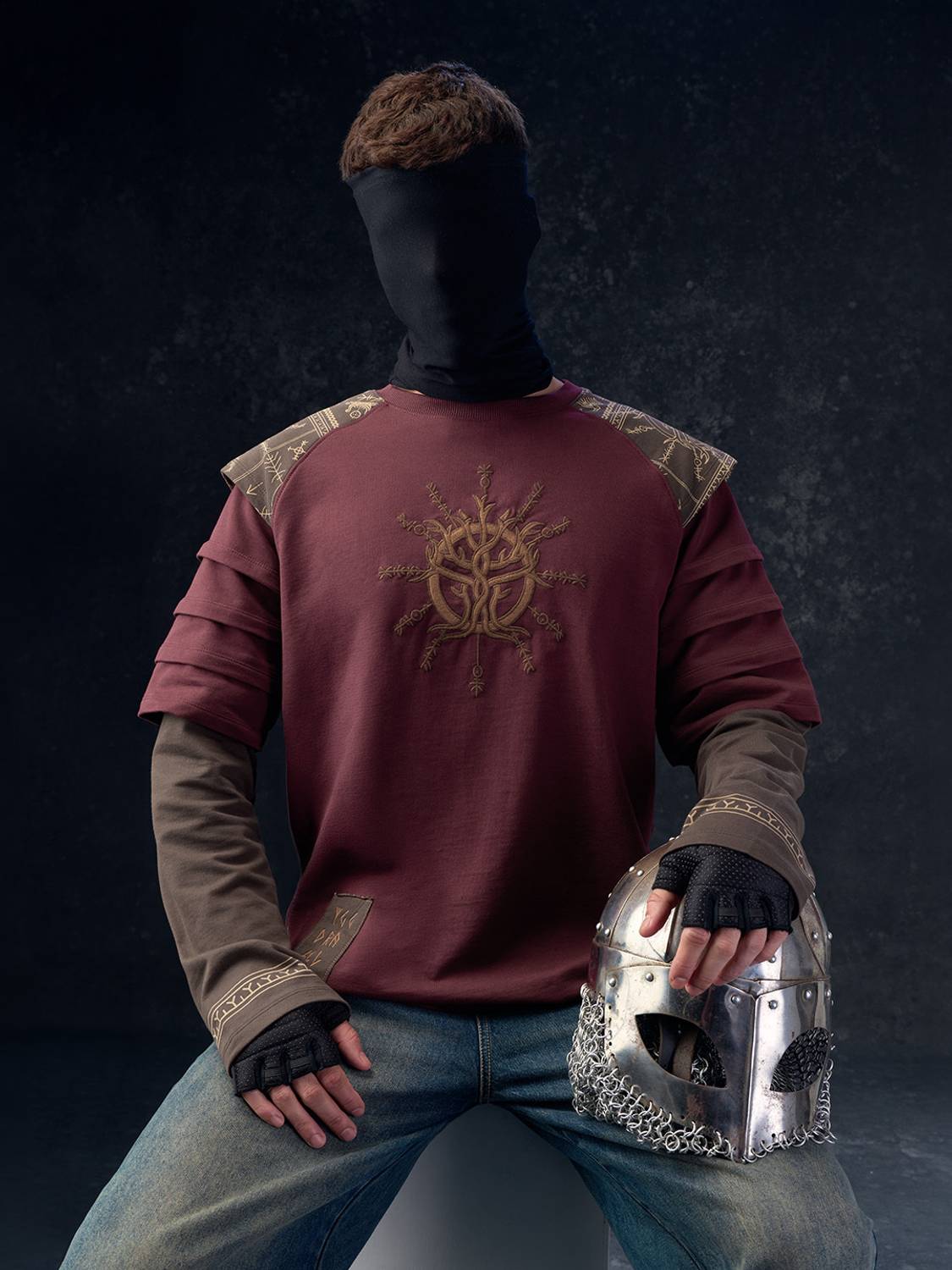 The Souled Store Embroidered Maroon T-Shirt - Image 4