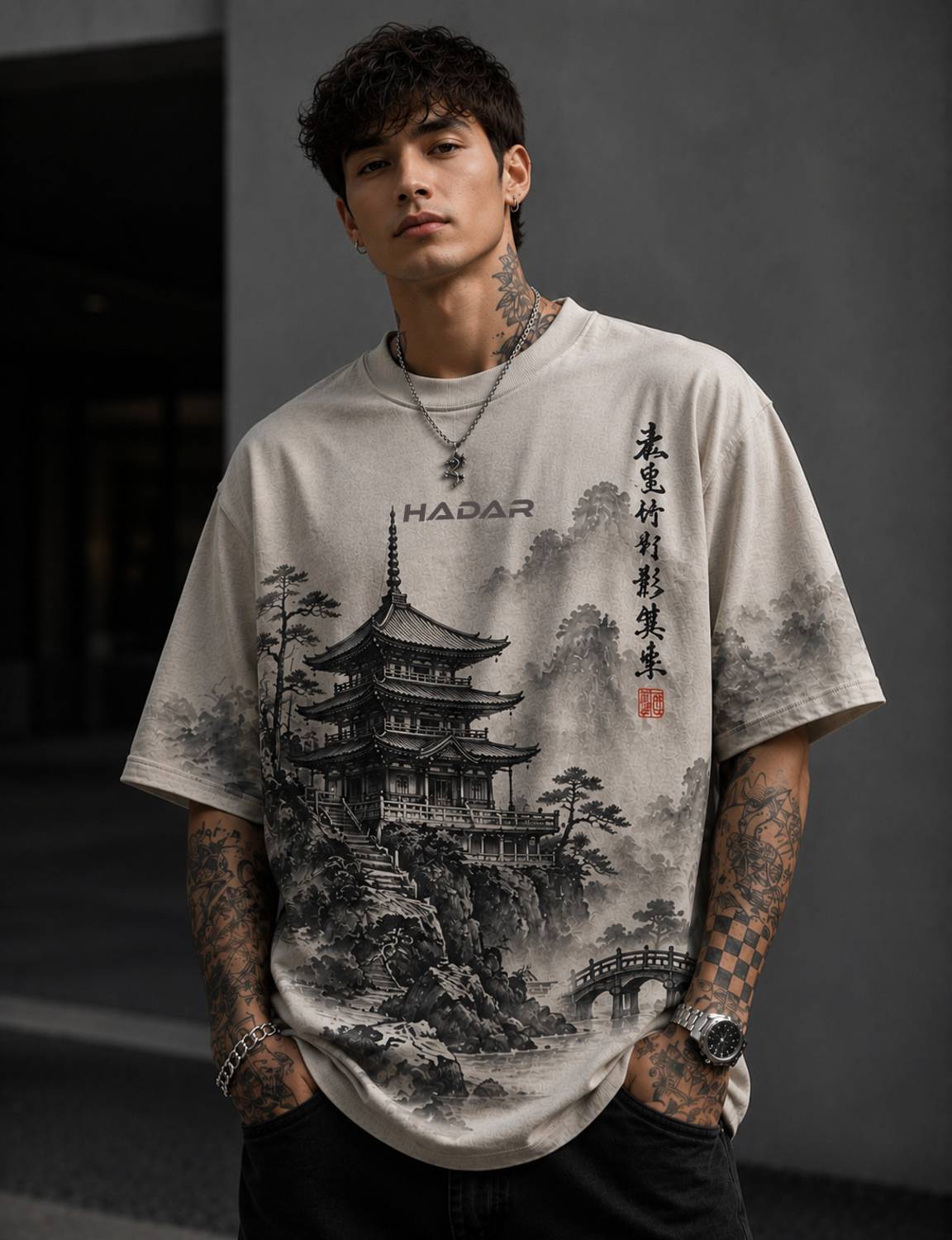 HADAR Multicolor Graphic Print Men's T-Shirt - Image 1