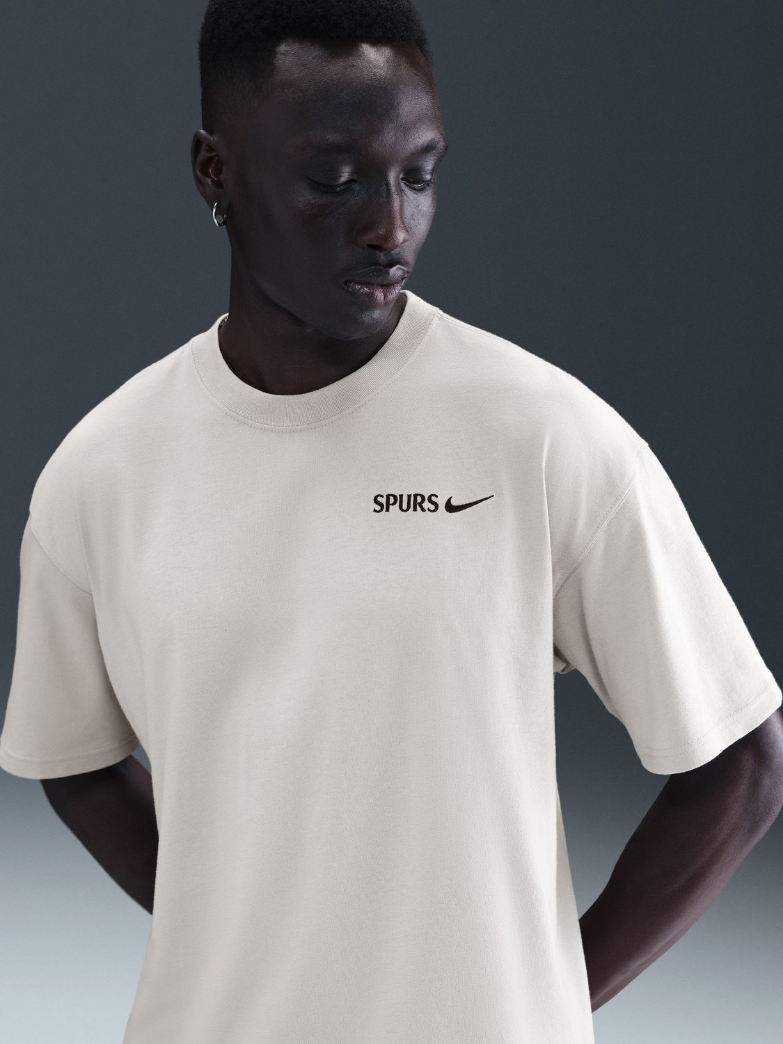 Image of NIKE Solid Men Round Neck Grey T-Shirt