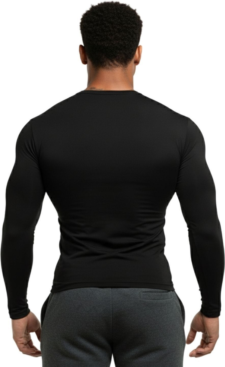 Image of NINQ Solid Men Round Neck Black, Navy Blue T-Shirt