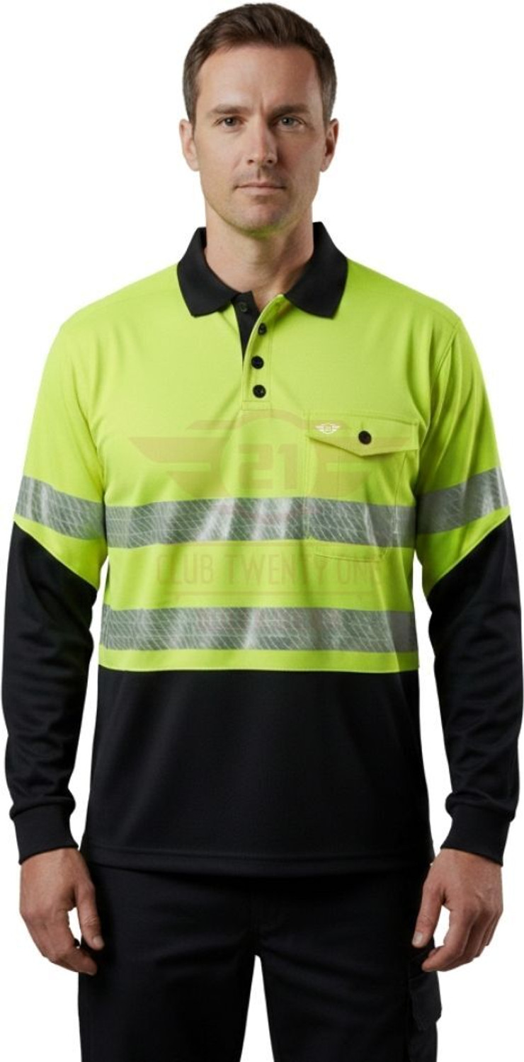 Image of Club Twenty One Solid Men Polo Neck Black, Green T-Shirt