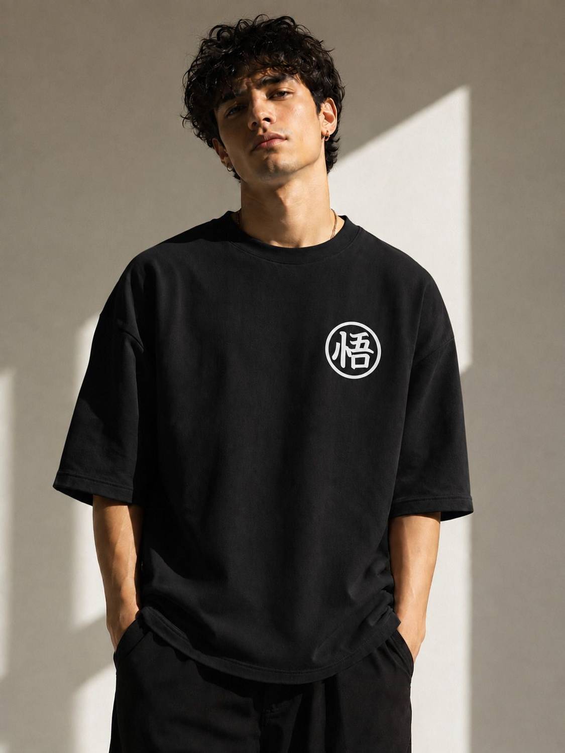 Garmentch Printed Black Men Round Neck T-Shirt