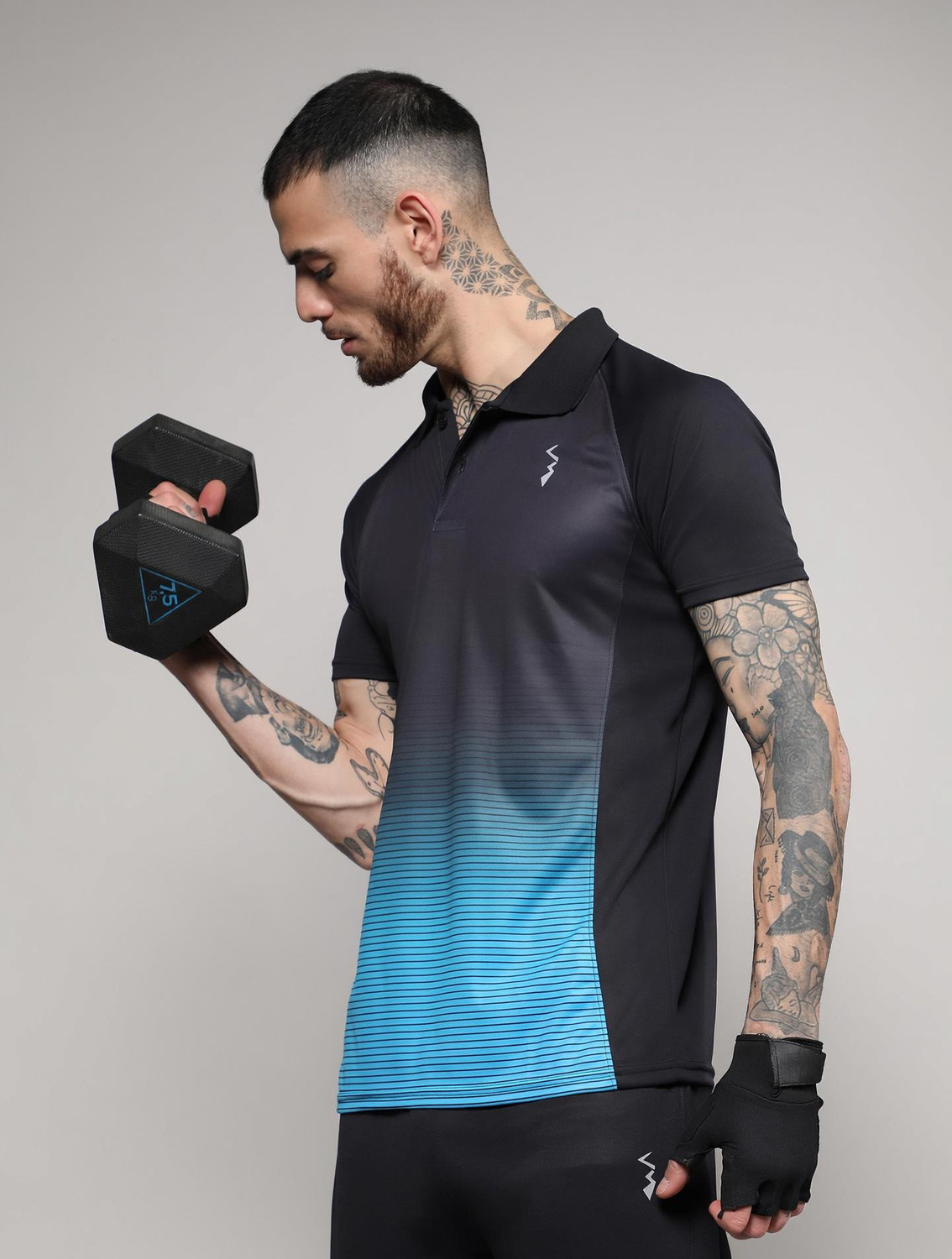 Image of CAHOOT Solid Men Polo Neck Multicolor T-Shirt