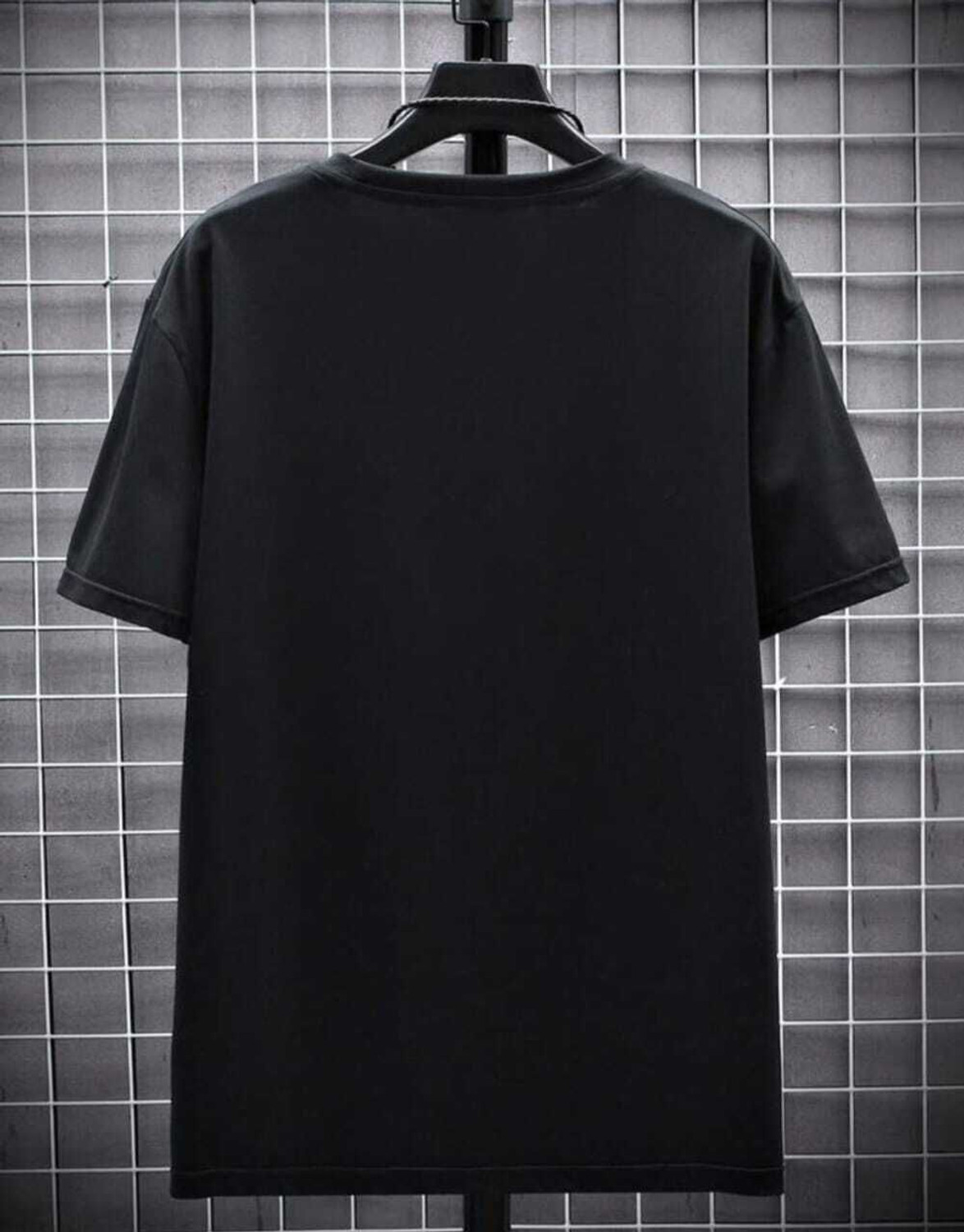 Image of LazyGreg Graphic Print Men Round Neck Black T-Shirt