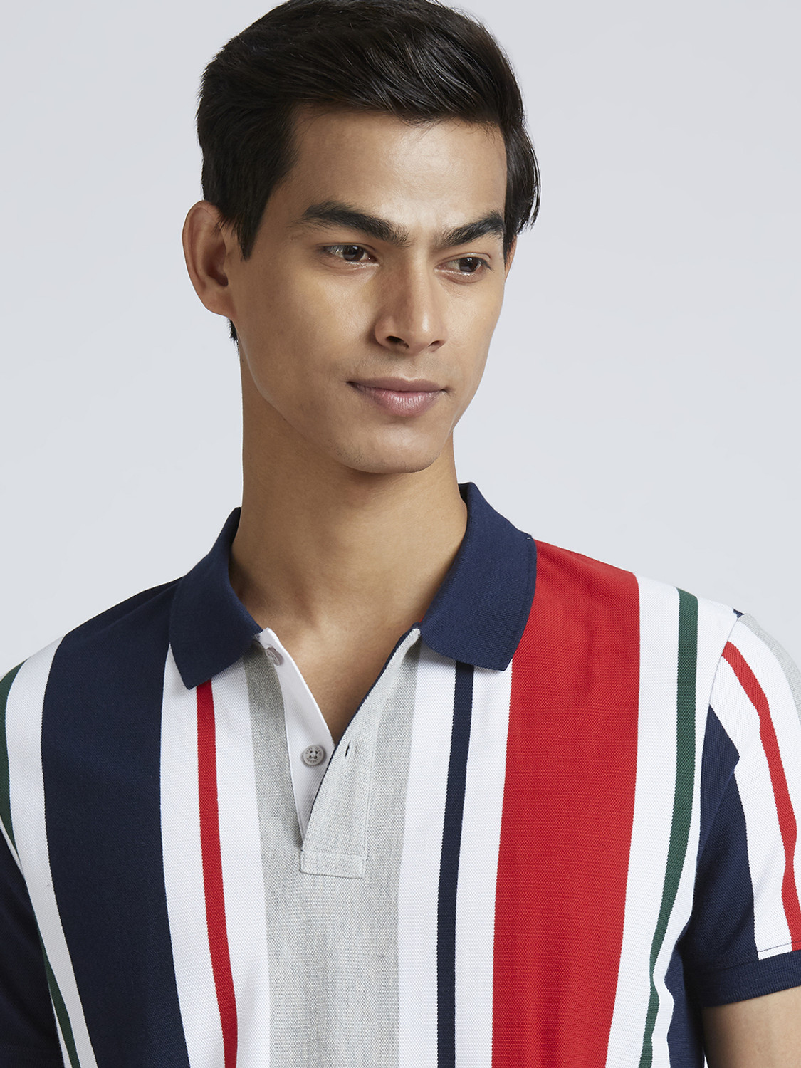 Image of Pepe Jeans Striped Men Polo Neck Red T-Shirt