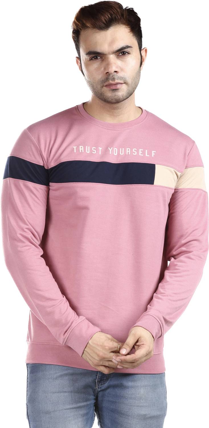 E-MAX Men Typography Crew Neck Polyester Multicolor T-Shirt