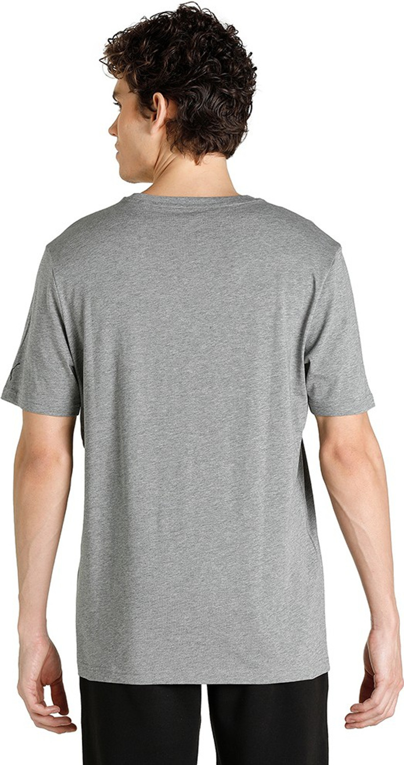 Image of PUMA Printed Men Round Neck Grey T-Shirt