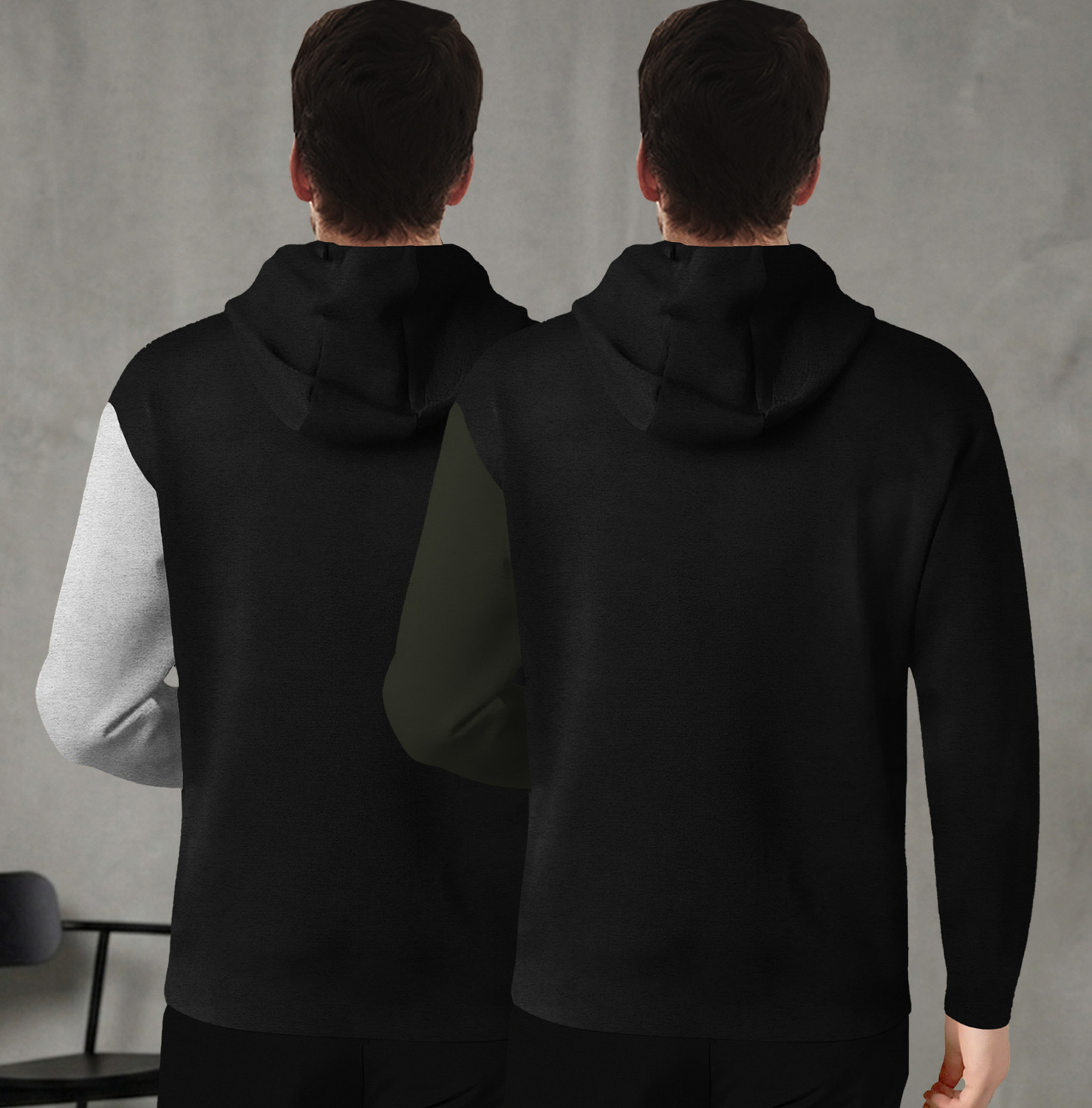 Image of TESSERACT Printed Men Hooded Neck Multicolor T-Shirt