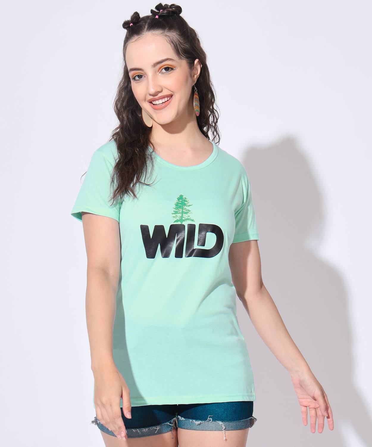 BUDAPEST Printed Women Round Neck Multicolor T-Shirt