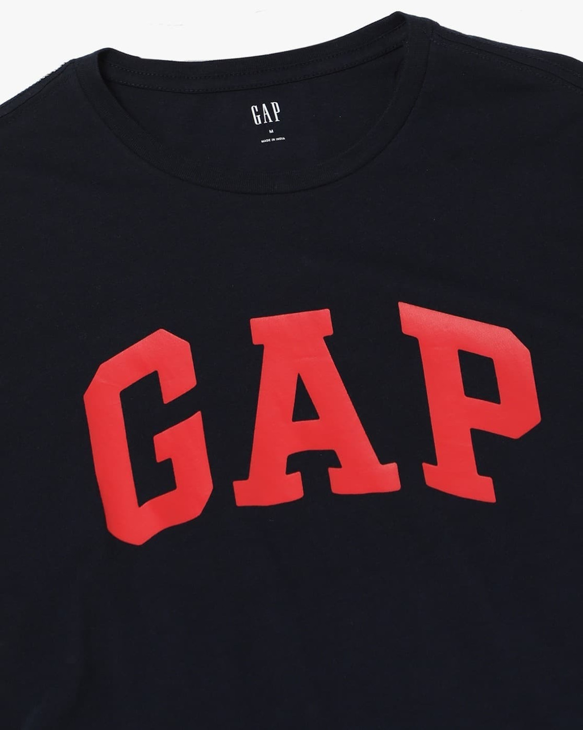 Image of GAP Printed Men Crew Neck Dark Blue T-Shirt