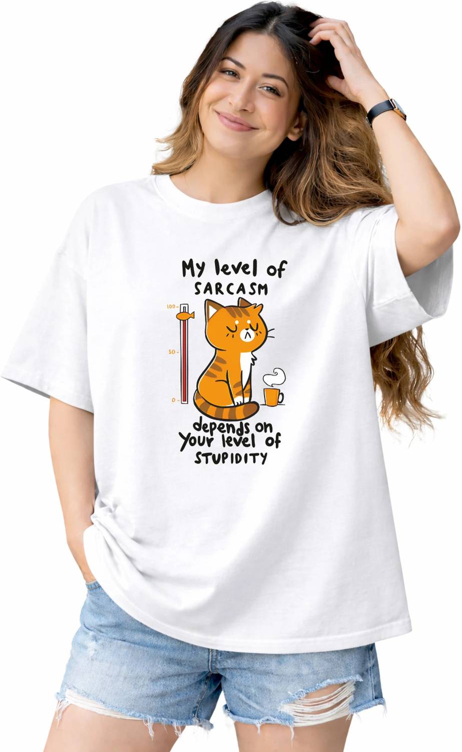 BELTLY Graphic Print Women Round Neck White T-Shirt