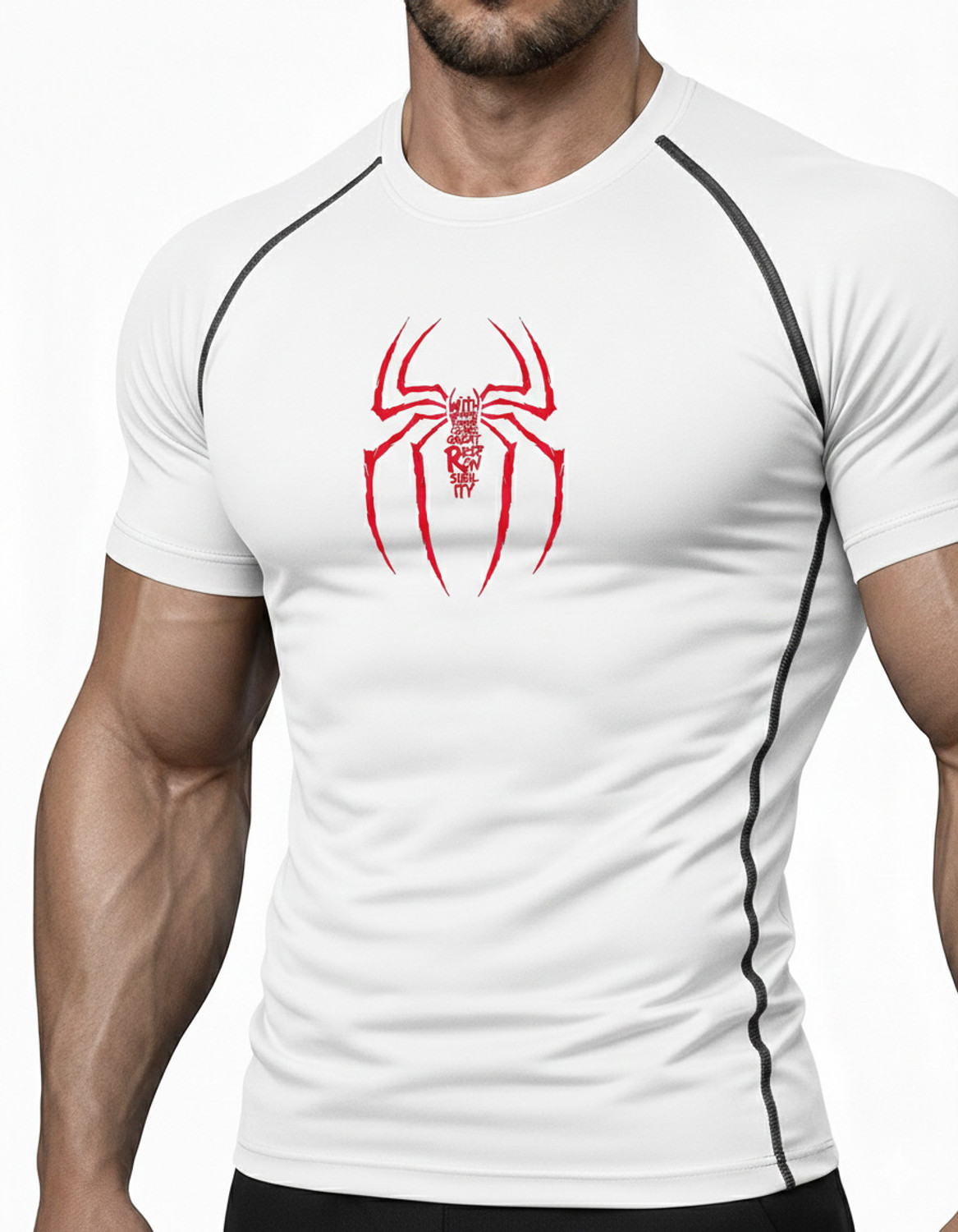 Image of Krd Printed Men Round Neck White T-Shirt