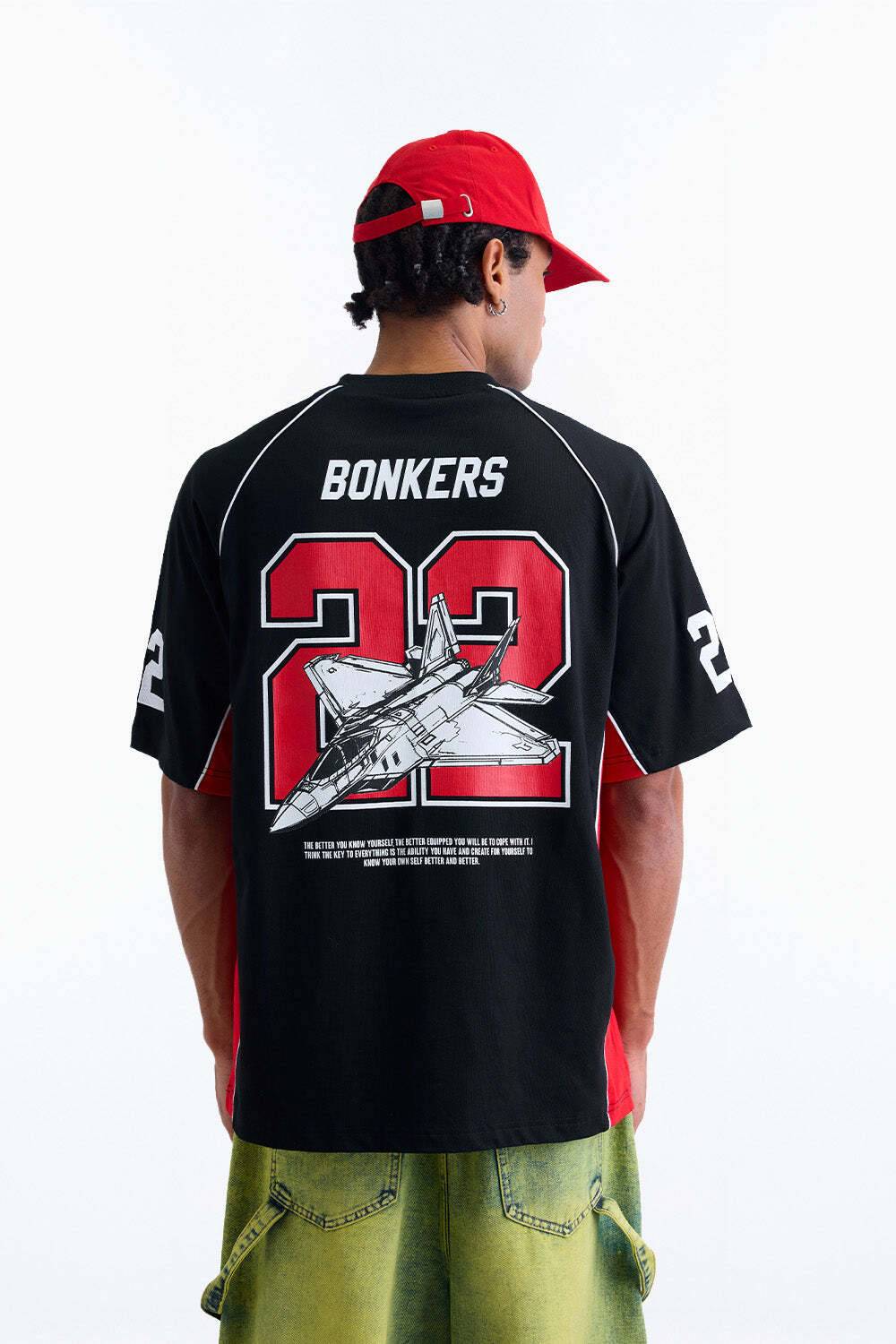 Bonkers Men Round Neck Reversible Black T-Shirt - Image 2