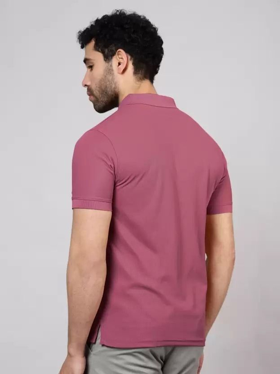 Image of SM SHAYAM CREATION Solid Men Polo Neck Multicolor T-Shirt