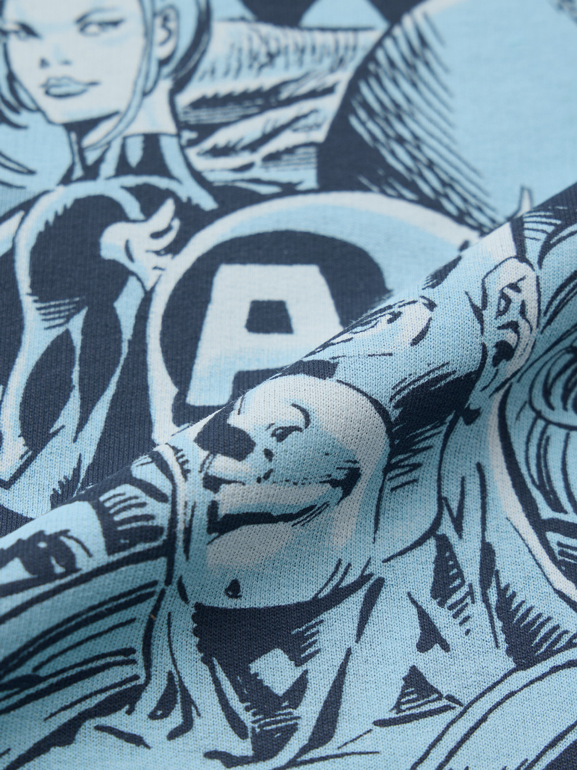 Image of The Souled Store Printed Men Round Neck Blue T-Shirt