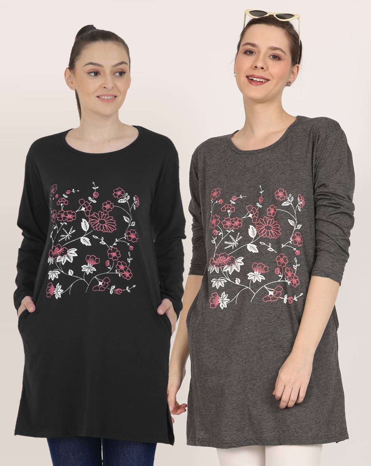 Ddaspration Floral Print Women Round Neck Multicolor T-Shirt