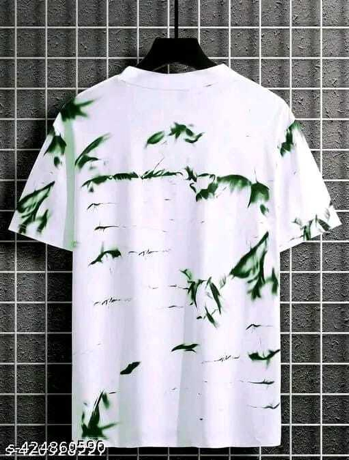 Image of SEIZN Graphic Print Men Round Neck Green, White T-Shirt