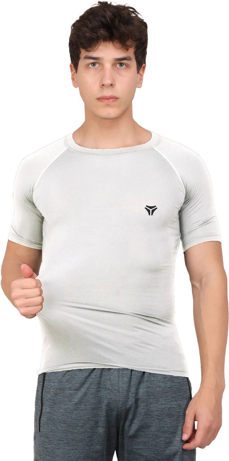 Kyk Solid Men Round Neck White T-Shirt - Image 2