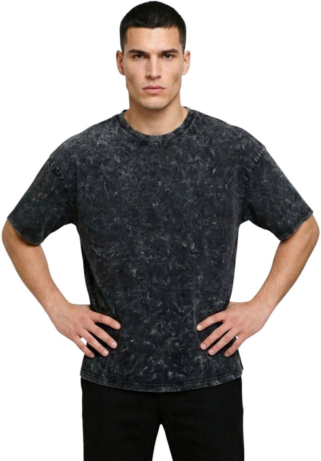 SKRATS Men Black Round Neck T-Shirt - Image 4