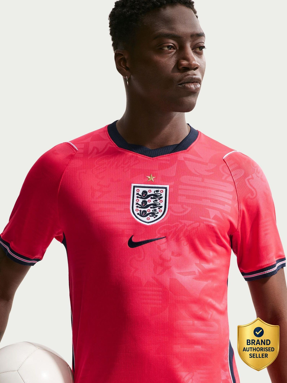 NIKE Printed Men Round Neck Red T-Shirt