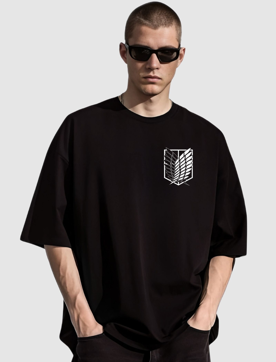 Image of the rich state Graphic Print Men Round Neck Black T-Shirt