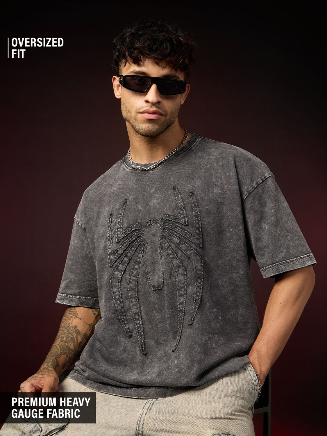 Image of NIYANSH FAB Graphic Print Men Round Neck Black T-Shirt