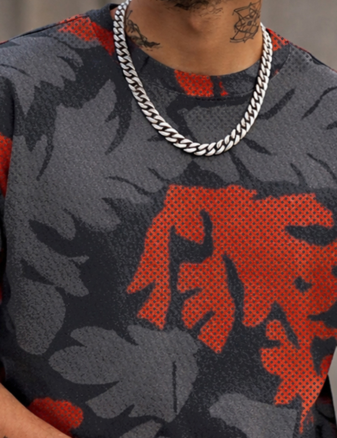 Image of Force Printed Men Round Neck Multicolor T-Shirt