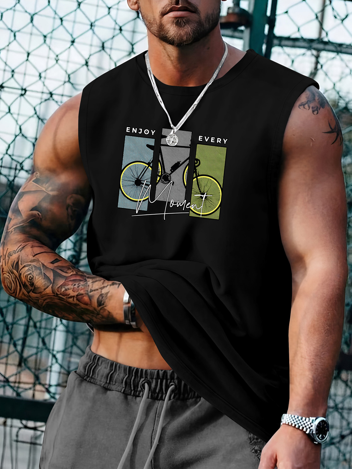 Image of KAJARU Printed Men Round Neck Black T-Shirt
