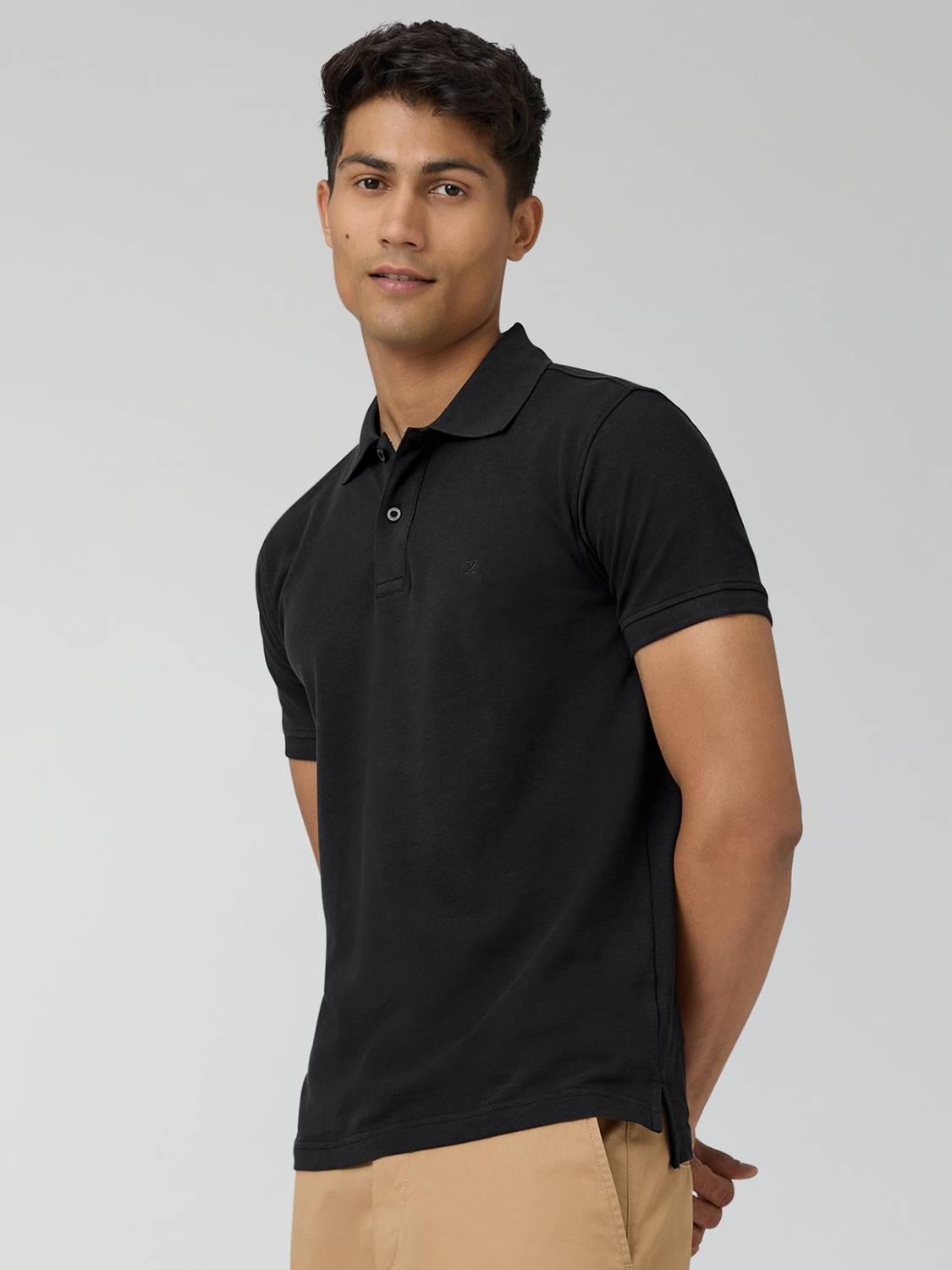 XYXX Pack of 1 Nova Intellieaze Men Solid Polo Neck Pure Cotton B