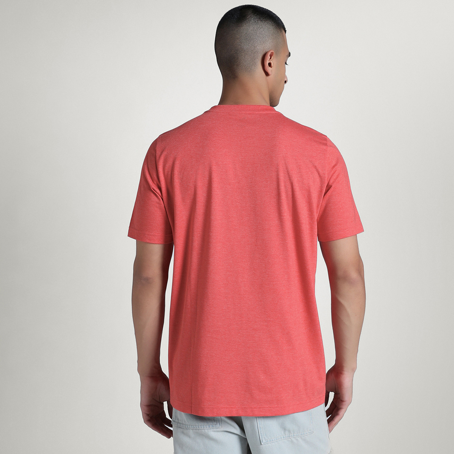 Image of PUMA Printed Men Round Neck Red T-Shirt