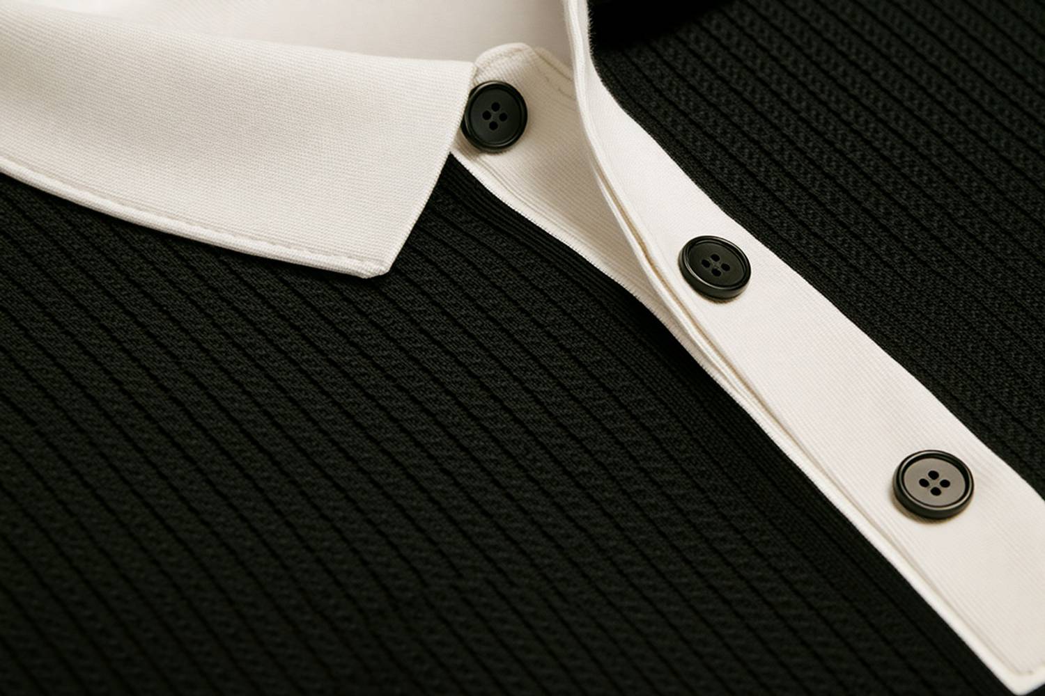 Try Colorblock Men Polo Neck Black T-Shirt - Image 2