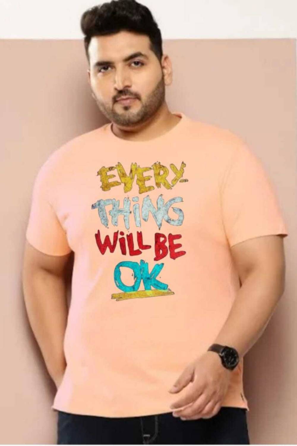 ANUBHAVGARMENT Printed Men Round Neck Multicolor T-Shirt